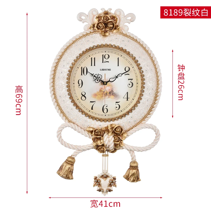 Wall Clock Retro Swing Personality Simple Wall Charts Silent Quartz Wall Clocks B  