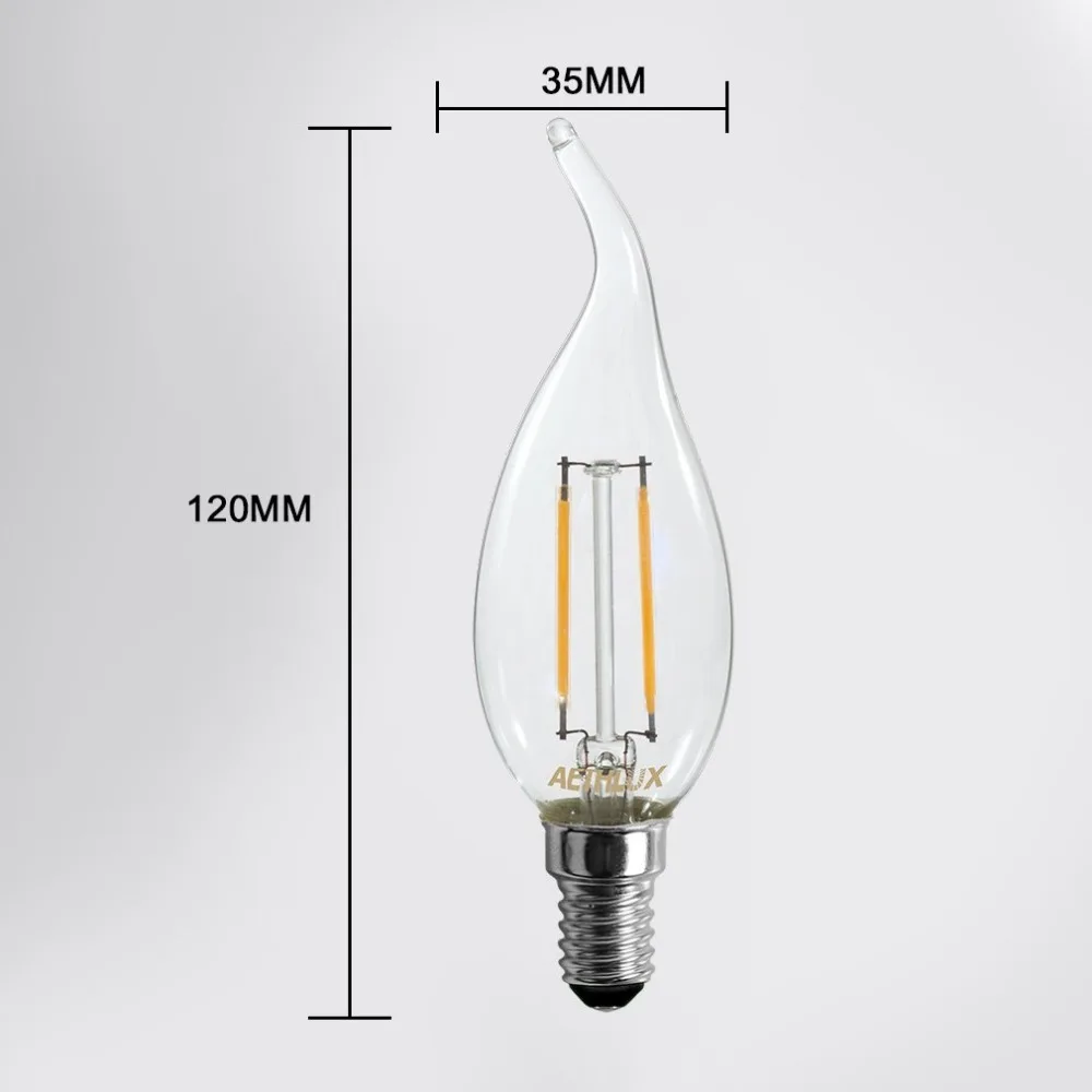 E14 2 W 180LM теплый/холодный белый свечи лампы 360 градусов светодиодный светильник накаливания(220 V