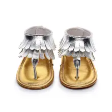 Летняя Новинка г. новорожденных, малышей и детей младшего возраста состоящий из для маленьких девочек мягкая подошва противоскользящие сандалии для первого года жизни с кисточками высокого drumshoes