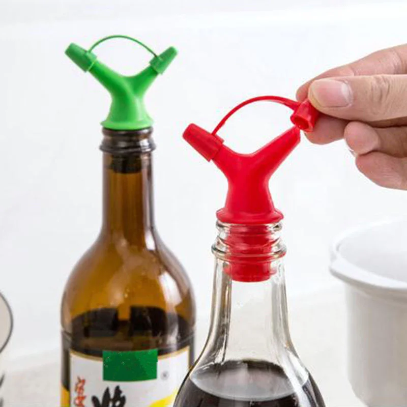 

Silicone Vacuum Wine Stoppers Seal Screw Design Wine Bottle Stopper Dualport Pourer Device Wine Pourers Bar Tools