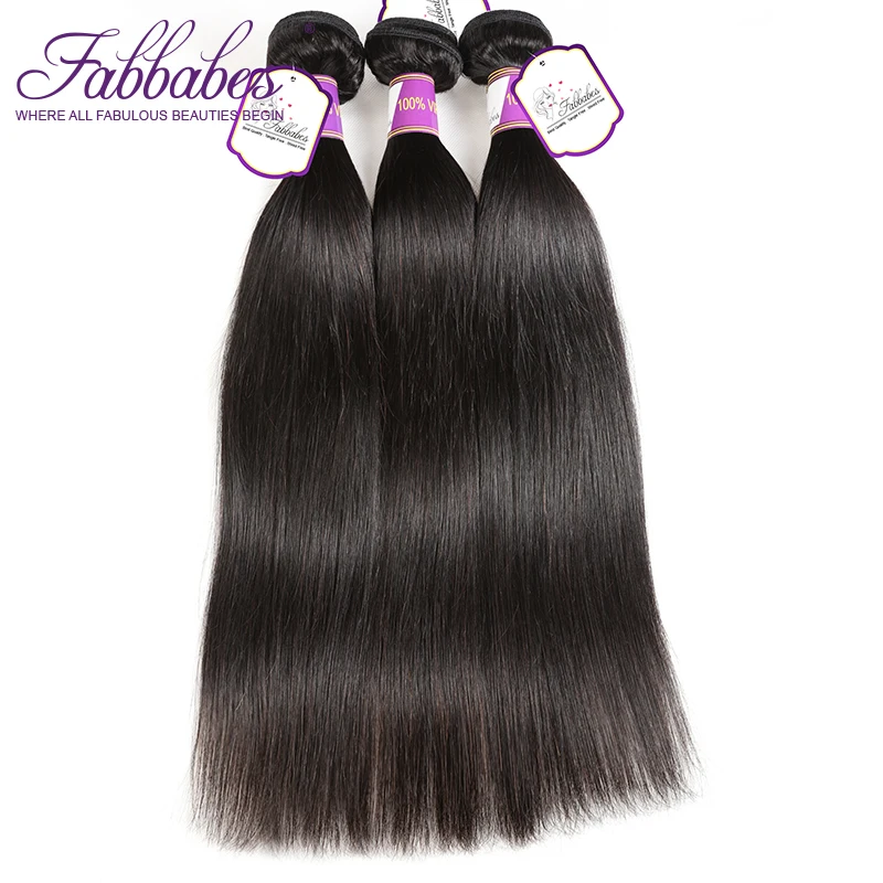 Fabbabes волосы монгольский прямо человеческих волос 3 Связки сделки 10-28 дюймов волос Ткань натуральный Цвет Бесплатная доставка Волосы remy