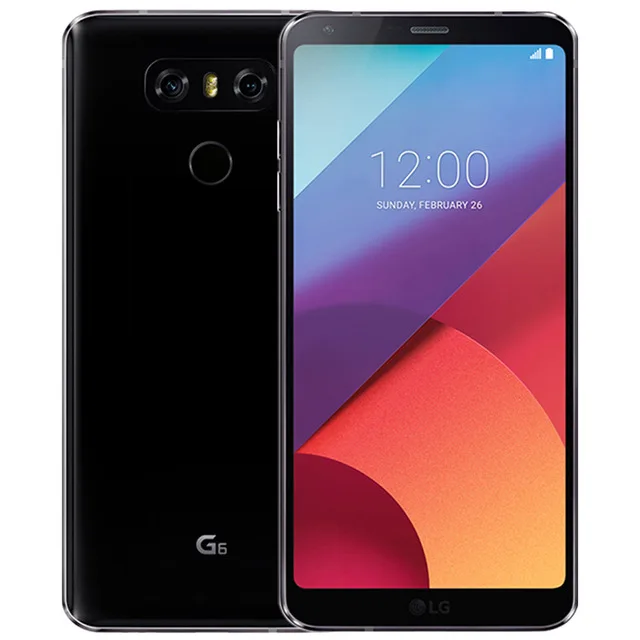 Черный Разблокированный мобильный телефон LG G6 H871/H872/H873 5,7 дюймов 4 Гб ОЗУ 32 Гб ПЗУ Snapdragon 821 двойная задняя камера LTE отпечаток пальца - Цвет: Черный