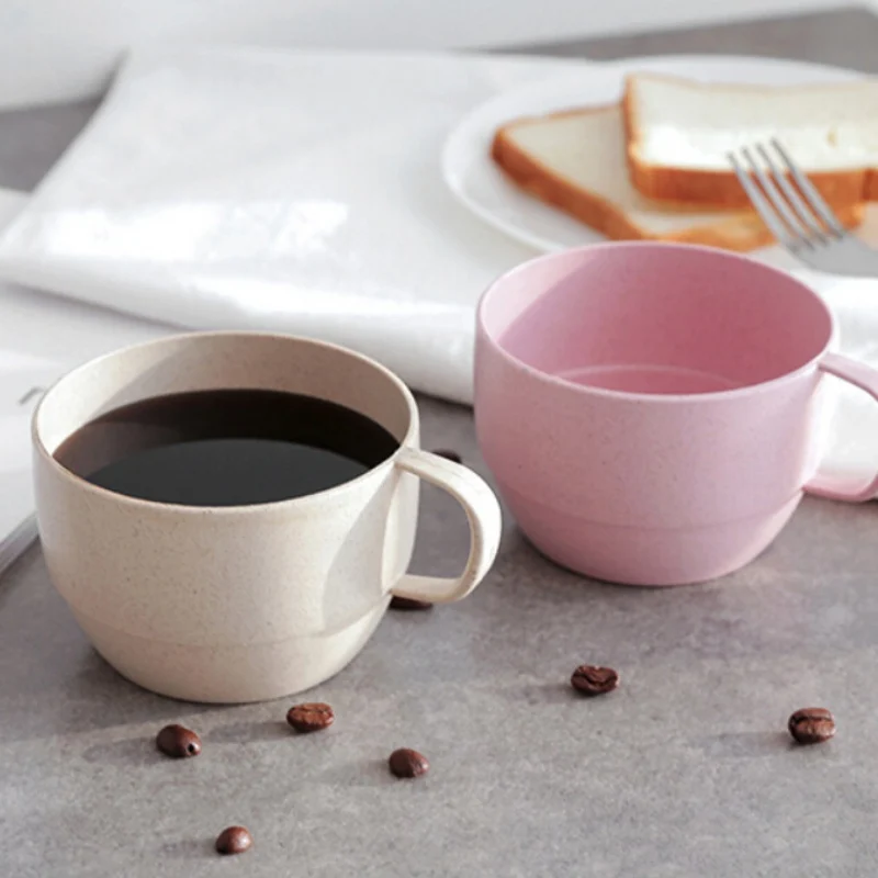 Экологичная пшеничная соломенная молочная офисная чашка для кофе пластиковая чашка для завтрака чайная чашка напитки воды чашки
