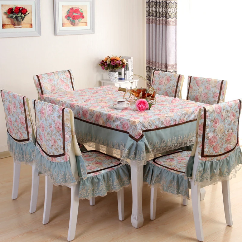 

Luxury Cotton Retro Table Cloth 2 styles Floral Lace Cotton Dinning Tablecloths Chair Covers rectangular tablecloth cloth