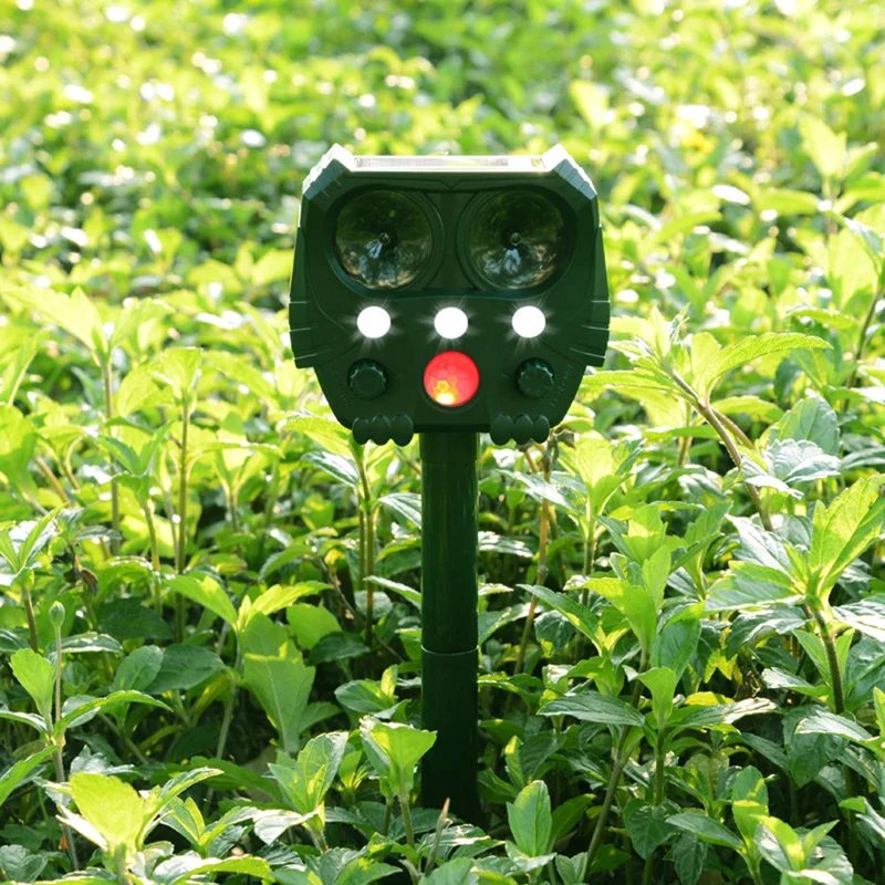

Outdoor Ultrasonic Pest Repeller Animal Pest Mouse Repeller Sensor Garden Bird Cat Dog Fox Repellent Mosquito Keep Animals Away