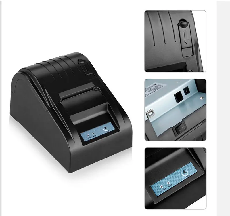 Zjiang POS 5890T термопринтер Mini 58 мм 2 дюйма USB чековый принтер для ресторана и