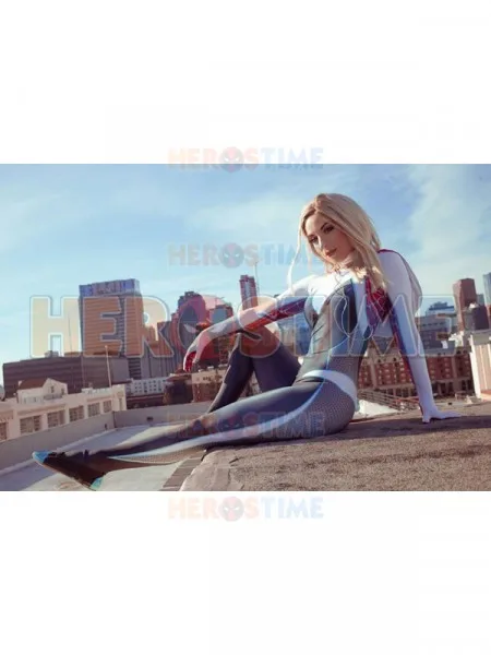 Костюм Gwen Stacy с 3D принтом косплей костюм Spndex без маски для женщин/леди/на