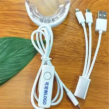 Портативный Умный СВЕТОДИОДНЫЙ Прибор для отбеливания зубов с 3 usb-портами для Android IOS, система отбеливания зубов