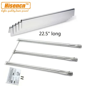 

Hisencn Replacement SS Burner 7508 and SS Heat Plate 7537 for Genesis Silver,Gold B & C, Spirit 700 Gas Grill