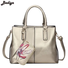 Moda 2017 Mujeres Compuesto Bolsa de Conjunto 2 unids Bolso y Monedero para Teléfono Bolsas de Monedas Monedero Femenina de Las Señoras de Bolsos de Hombro de Asas Casual