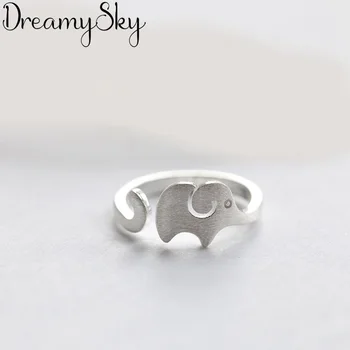 

Fashion 925 Sterling Silver Elephant Rings For Women Party Gift Ladies Wedding Jewelry Engagement Large S925 Rings Anillos