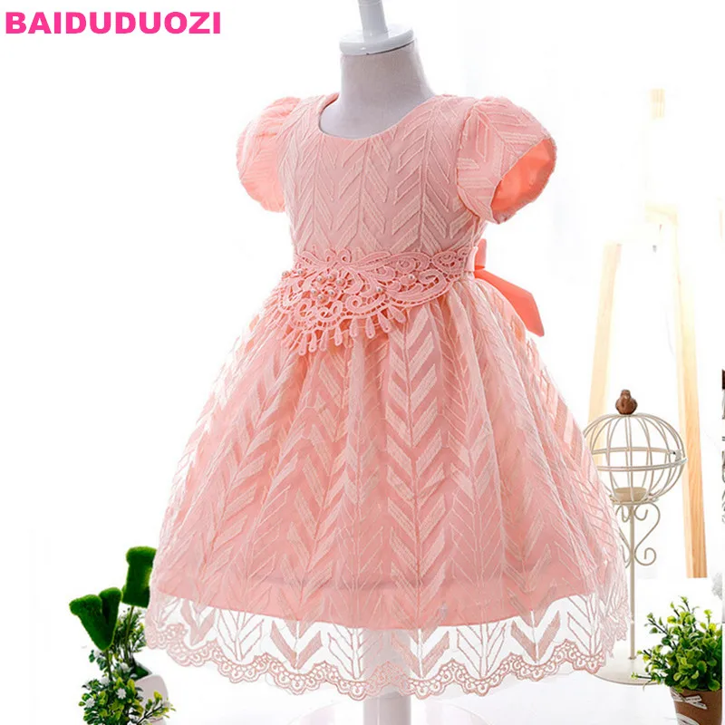 Winter Baby Girl Christening Gown Infant Princess Dress 1st Birthday