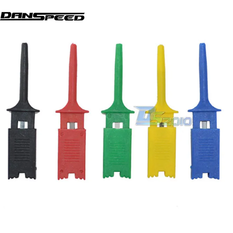 

5 Colours Single Hook Clip Mini Grabber Test Probe for SMD IC Multimeter DIY