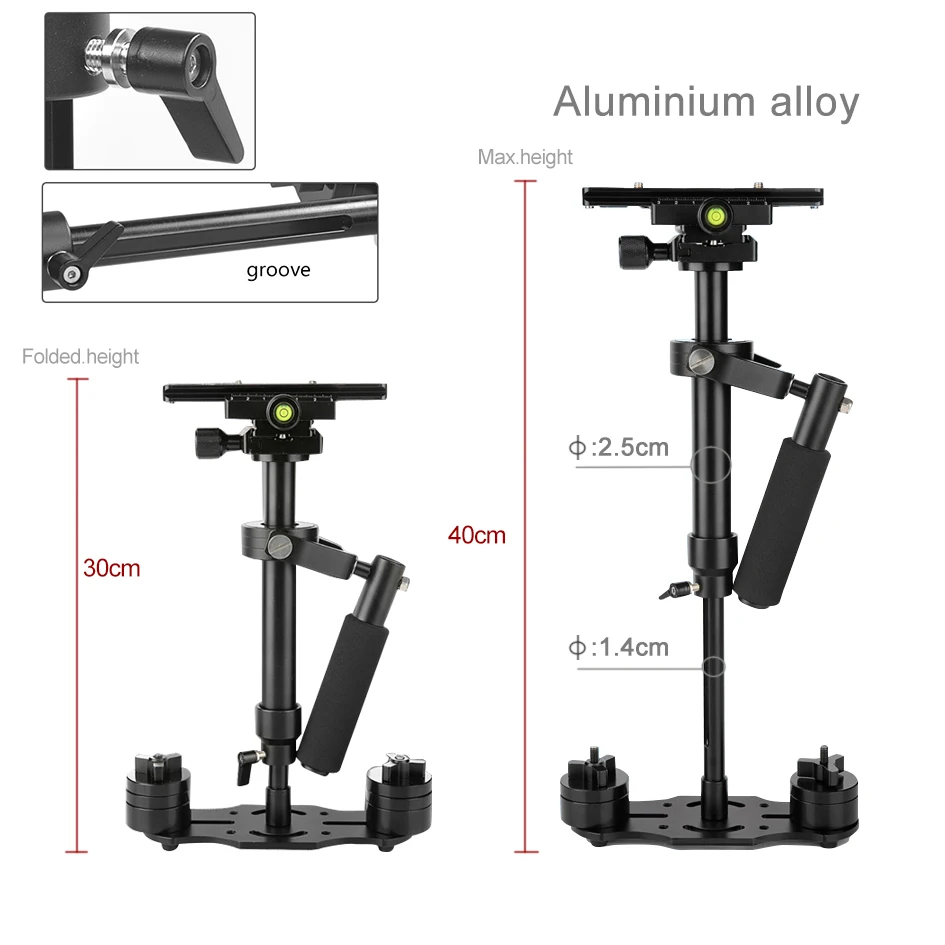 S40 Steadycam S 40 + плюс алюминиевый ручной Стабилизатор Steadicam DSLR Видеокамера фотография