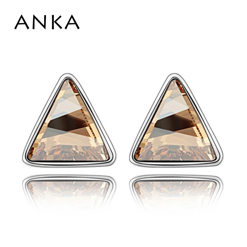 ANKA Brinco Модные женские серьги-гвоздики с кристаллами и треугольниками,,,#92919