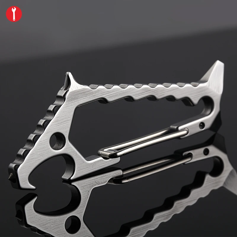

EDC Survival Camping Hiking 5 in 1 Aluminum Portable Utility Pocket Multi Tool tactical Keychain Multi Tool Lock Outdoor Tool