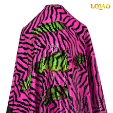 130 см* 90 см Русалочка Двусторонняя блестящая полосатая ткань для лоскутных подушек наволочки ткань для платья-Зебра фуксия-золото