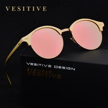 Brand Cat Eye polarized Sunglasses Women cateye Lady vintage retro Coating Mirror Aluminum Flat Lens Glasses lunette de soleil