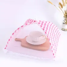 1 шт. кухонный сложенный колпак из сетки для еды анти мухи комары зонтик гигиеническая сетка Стиль блюдо для еды крышка гриль для пикника креативная посуда