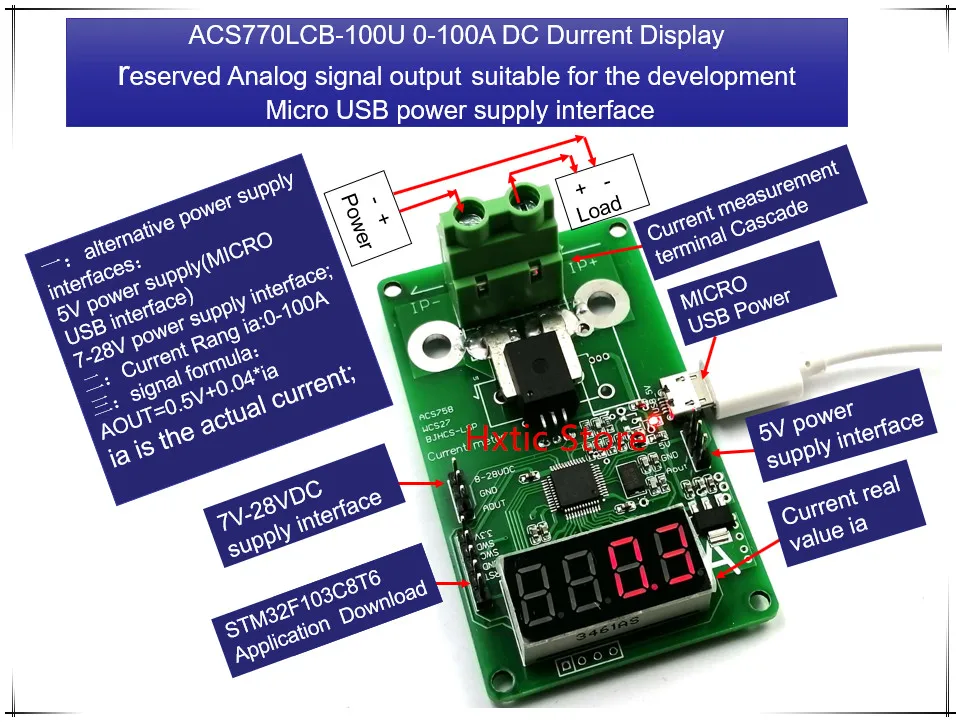 NEW 1PCS LOT ACS770LCB 100U ACS770LCB 100U ACS770 0 100A DC current display meter