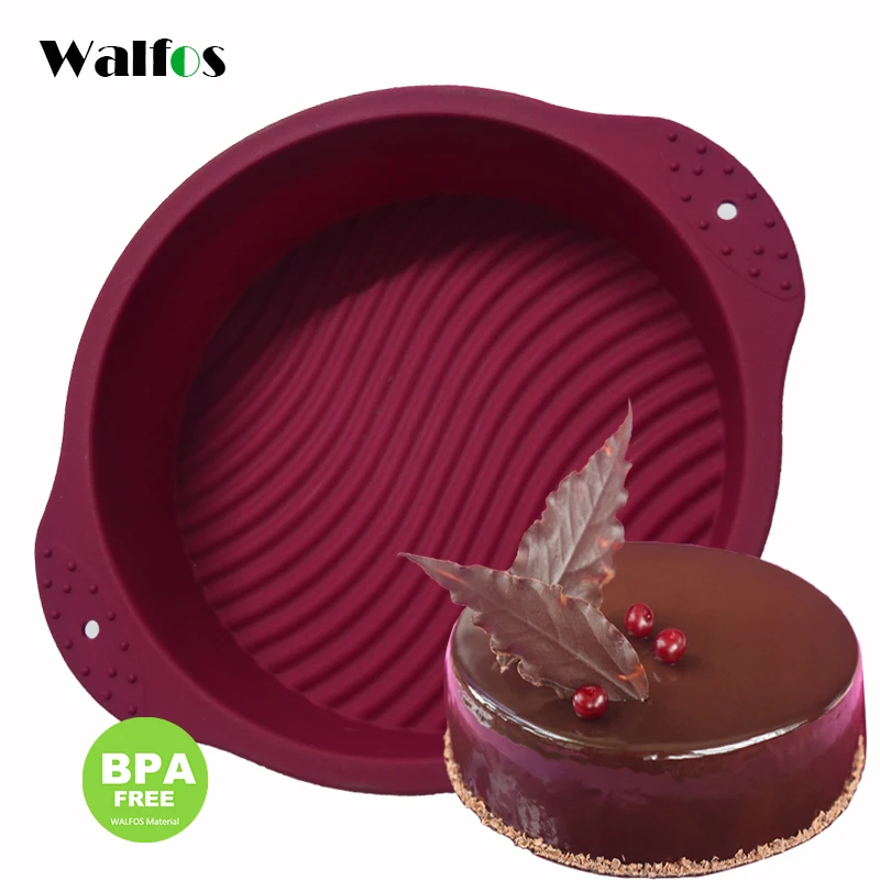 WALFOS 20*6 5 см большая круглая форма 3D силиконовая для торта жаропрочные инструменты