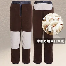 Новые высококачественные зимние мужские повседневные кожаные брюки плюс бархатные толстые морозостойкие теплые мужские брюки из искусственной кожи Большие размеры