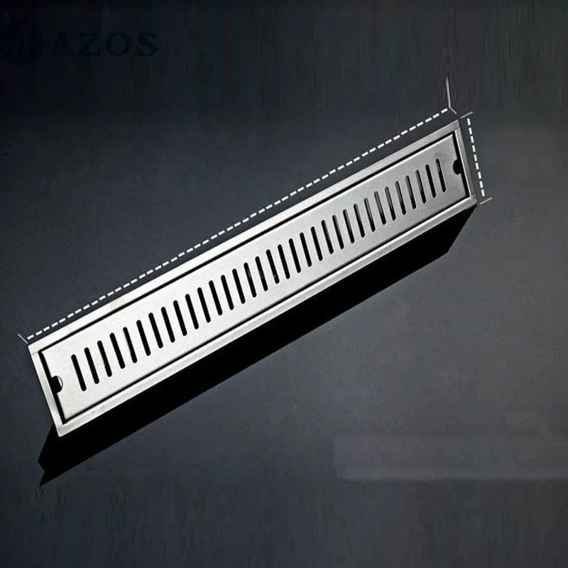 50CM 304 Stainless Steel Linear Nickel Brushed Toilet Floor Drain