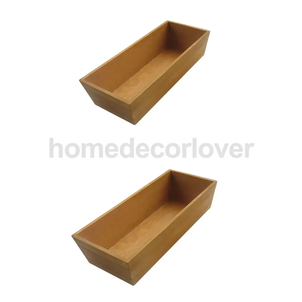 Wooden Succulent Plant Flower Bed Pot Through Box Garden Planter 34cm/35.5cm