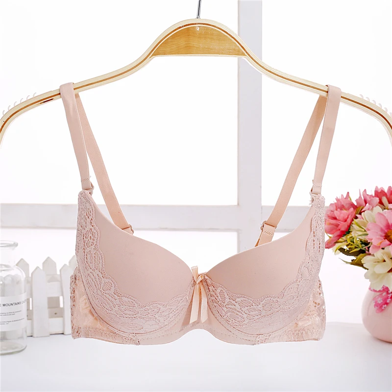

3/4 Thick Paded Push Up Bras Brand Quality Lace Seamless Underwear for Woman Sexy Lace Push Up Lingerie Bras for Small Breast
