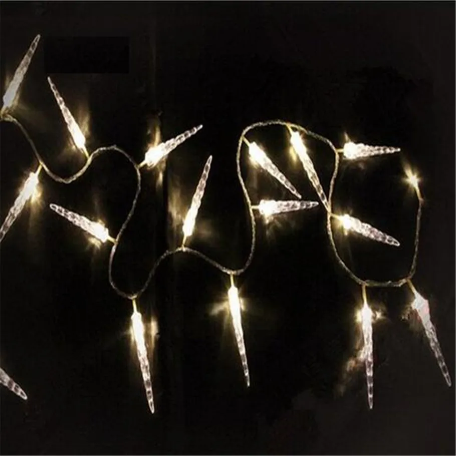 2 Pieces 1.5M 10LED AA Battery Operated LED Icicle Stick Fairy String