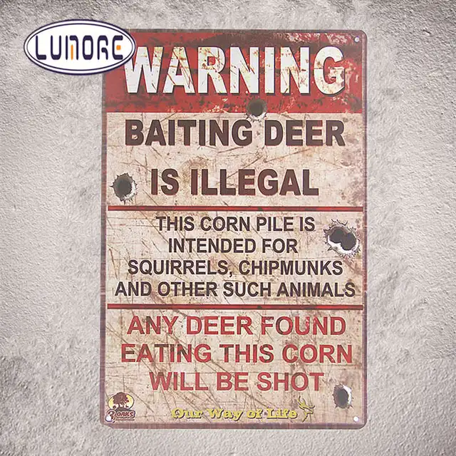 warning gun shot metal tin signs man cave rifle hunting cabin bar flyers man cave signs