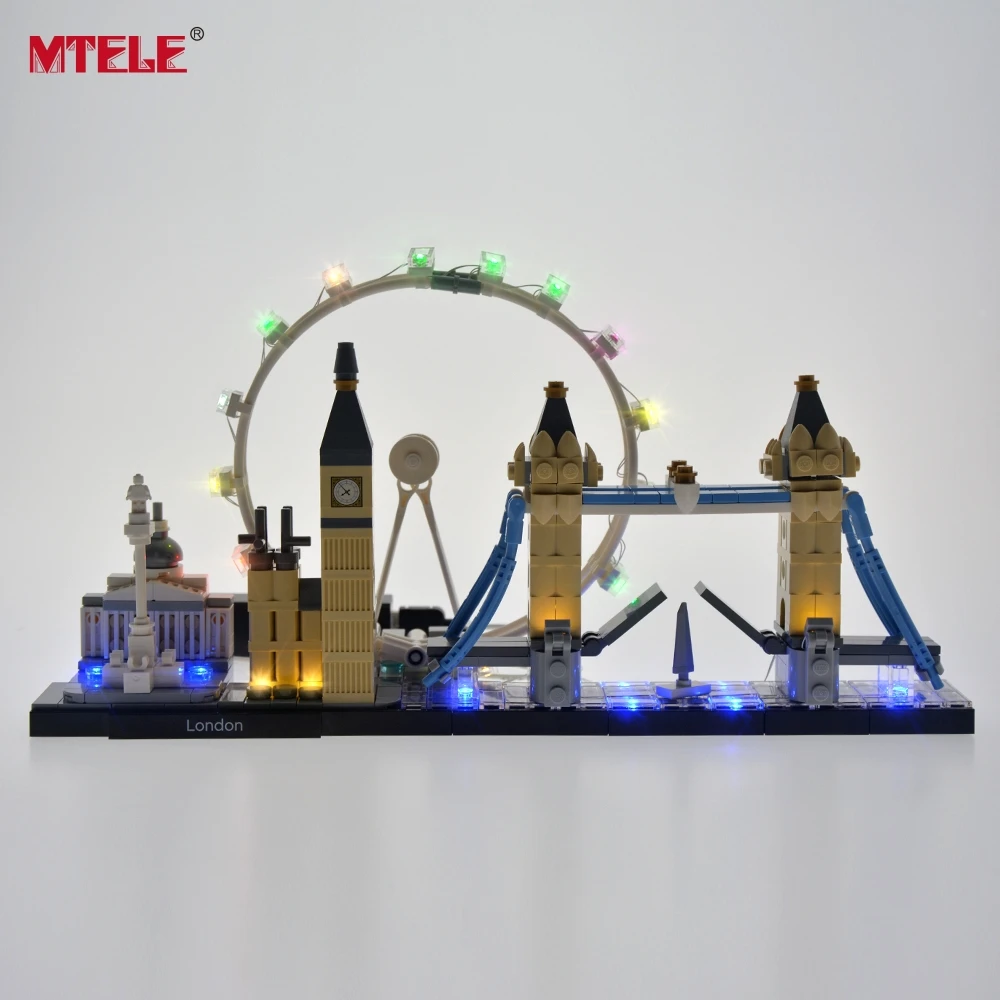 MTELE светодиодные комплект для Архитектура London Skyline света набор совместим с 21034 и 10678 (не включает модели)