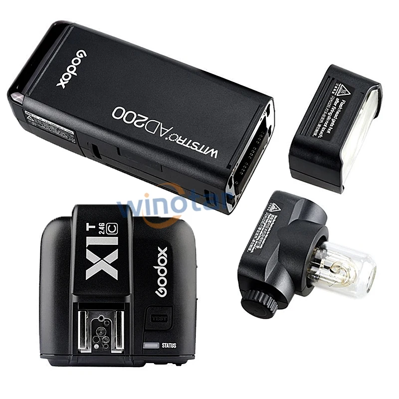 US $375.00 GODOX AD200 TTL 24G HSS 18000s Pocket Flash Light Double Head 200Ws With 2900mAh Lithium Battery FlashlX1TS Trigger For Sony