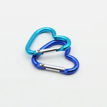 

1000PCS Multi-Purpose Hooks High quality Heart Shaped Aluminum Alloy Mountaineering Buckle Outdoor Carabiner Snap Hook 40*44mm