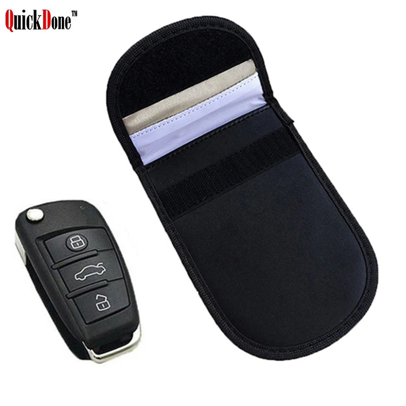 

5 Style Faraday Car Key Case ID Card Bag RFID Blocker Bags FOB Signal Shielding Pouch Keys Wallet For Privacy Protection DK0180