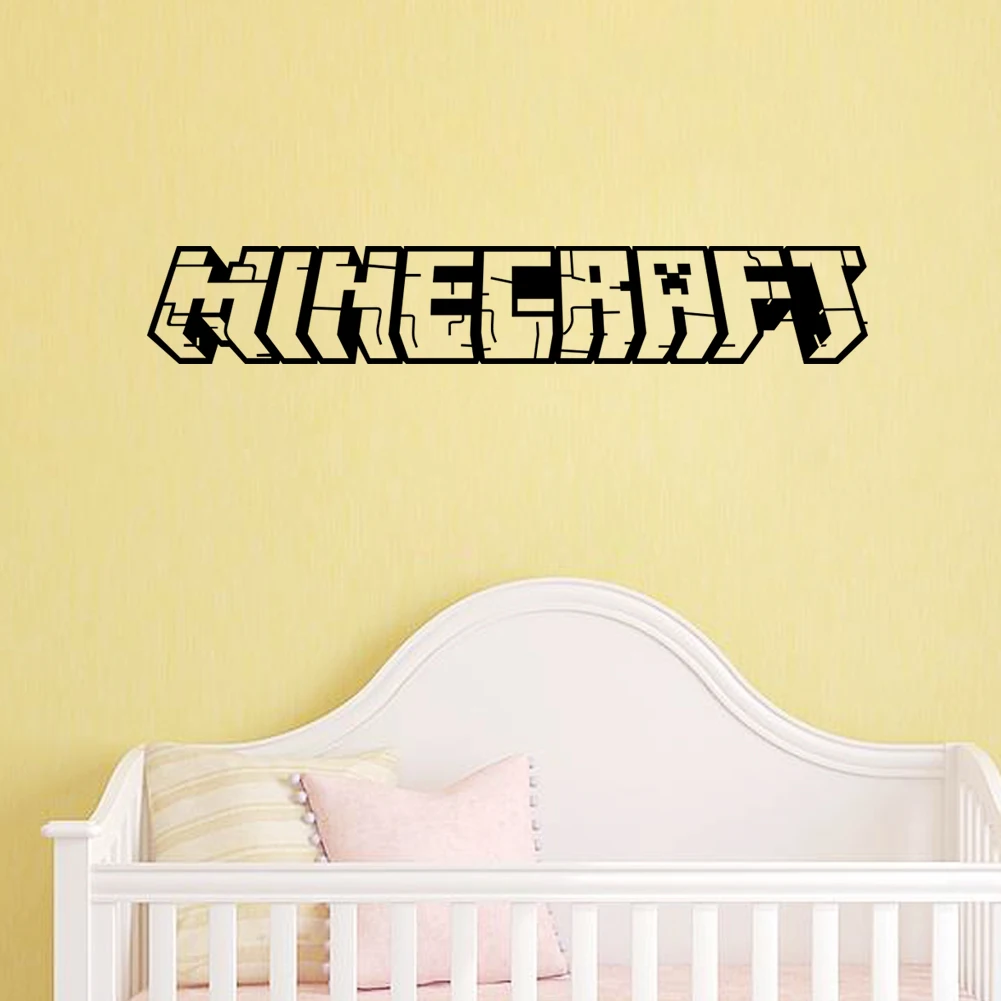 

Minecraft Wall Stickers For Kids Rooms Mural Home Decor Cartoon Games Wall Decals