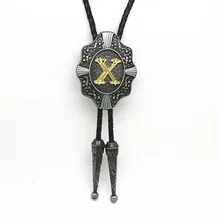 Ковбойский галстук Пуаро галстук-бабочка иностранное имя буквы сплав износостойкий Кожаный Галстук