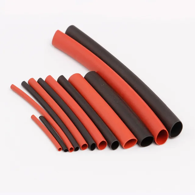42Pcs Electronic Accessories Assorted Black Red Heat Shrink Tube Cable