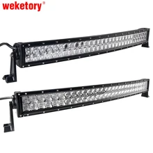 weketory 4D 5D 32 inch 300W Curved LED Work Light Bar for Tractor Boat OffRoad 4WD 4×4 Truck SUV ATV Combo Beam 12V 24v