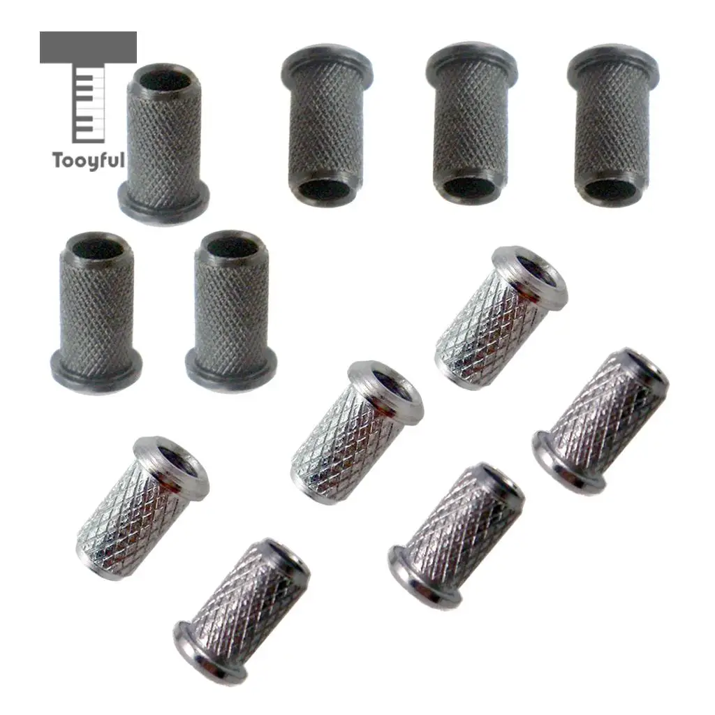 Tooyful 6pcs/set Guitar String Thru Body Ferrules Bushing Set for Electric Guitar Parts Accessories