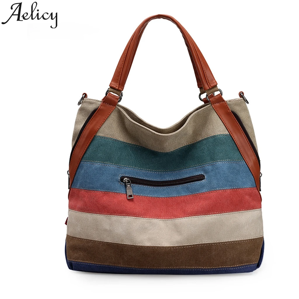 

Aelicy Women's Fashion Canvas Handbag Retro Large Capacity Shoulder Bags Casual Messenger Bag Multifunctional Bag Tote