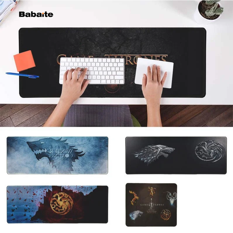 

Babaite Top Quality Game of Thrones Office Mice Gamer Soft Mouse Pad Free Shipping Large Mouse Pad Keyboards Mat