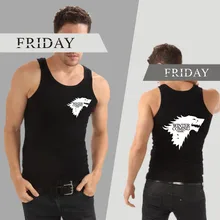 Летняя Игра престолов майка для мужчин волк Таргариен огонь и крови спортивная сумка Топ жилет хлопок мужская Спортивная майка без рукавов