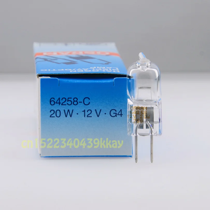 OSRAM 64258-C 12 V 20 W G4 галогенная лампа биохимические инструменты, выделенная Вольфрамовая лампа, сделанная в Германии