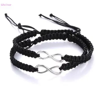 

10Pcs Hand Made Character Bracelet Lucky Black Adjustable Bracelets Jewelry BS2356
