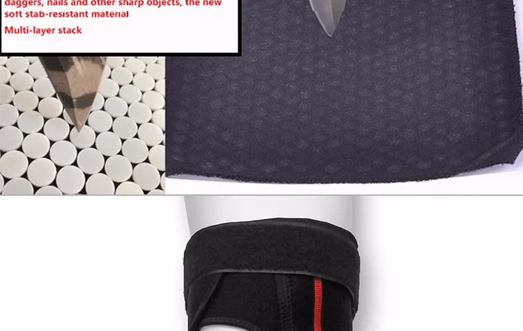 Anti-corte na Altura do Joelho Tático de Proteção Nova Discrição Anti-facada Pads Anti-colisão Suave Auto-defesa Engrenagem Kneelet Cortar-resistente Fbi 4 Do Joelho Pads anti-Colisão Suave Auto-Defesa Tático