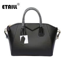 2017 Genuine Cow Leather Boston Bag for Women Ladies Black Large Trapeze Bag Cowhide Famous Brand Celebrity Tote Bags Handbags