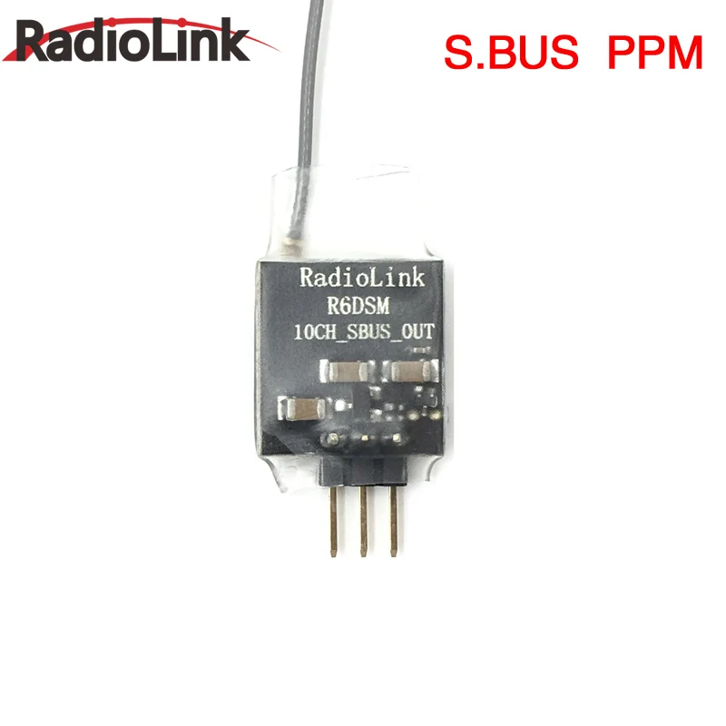Радиоприемник R6DSM 2 4G 10 каналов DSSS FHSS спектра для передатчиков Radiolink AT9 AT9S AT10 AT10II |