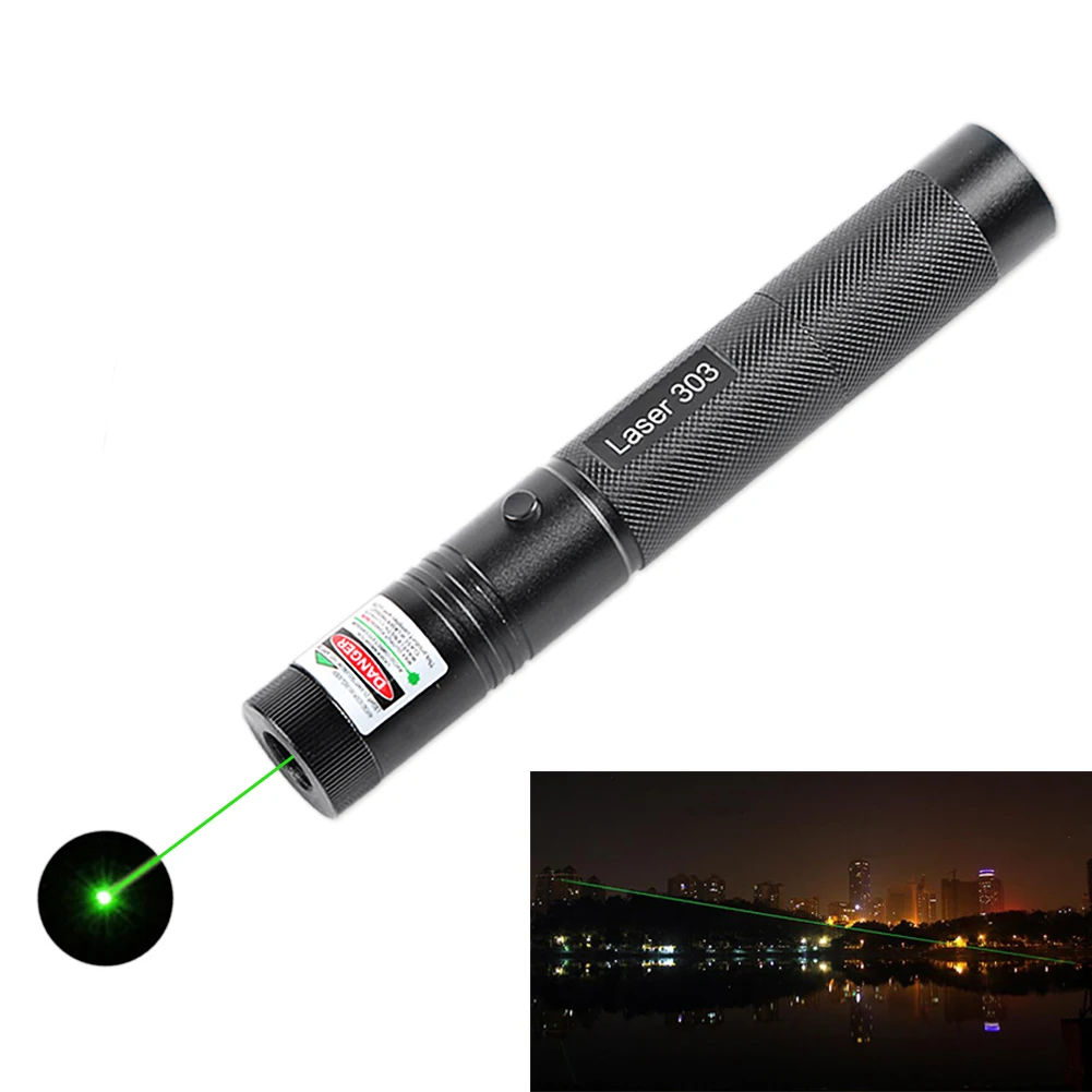 5 мВт лазерная указка включает аккумулятор 18650 высокой мощности 532nm 303 зеленая ручка вспышка светильник Видимый луч светильник светодиодный фонарь