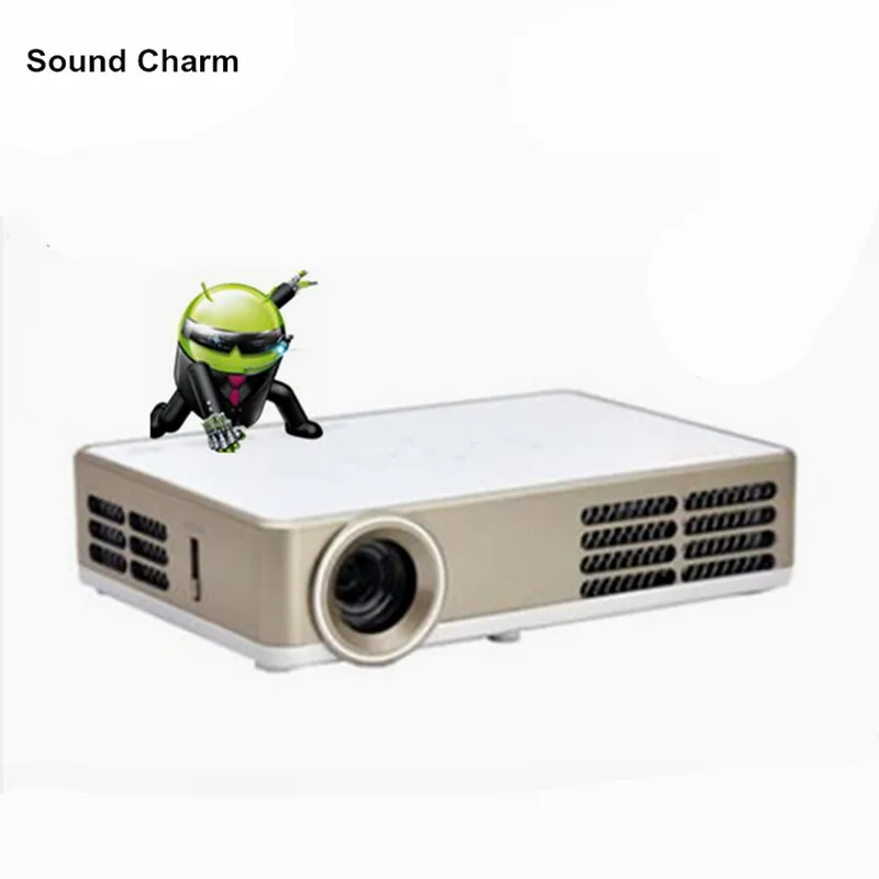 

Newest Built in Android wifi full HD 1080p mini LED DLP active shutter 3D projector,convert 2D to 3D proyector